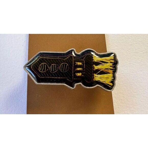 Coach Enamel Pin Rexy Rocket Black Yellow Single Pin Coachtopia NYC - Picture 1 of 3